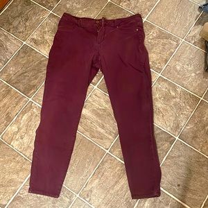 Maroon skinny